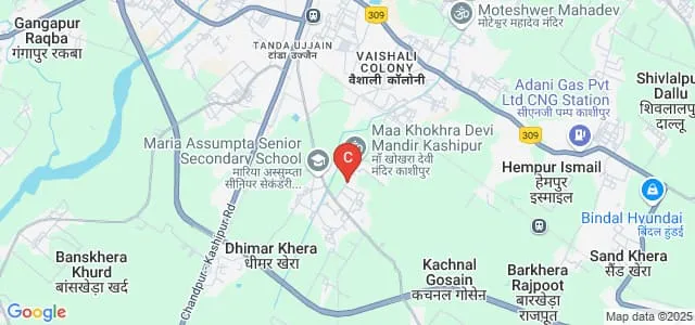 Samrat Prithviraj Chauhan College of Arts and Commerce, Kashipur Map