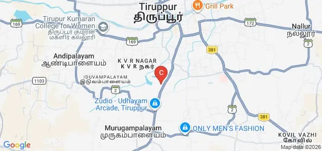 LRG Government Arts College for Women, Tirupur Map
