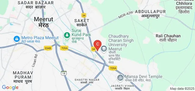 Institute of Legal Studies, Chaudhary Charan Singh University, Meerut Map