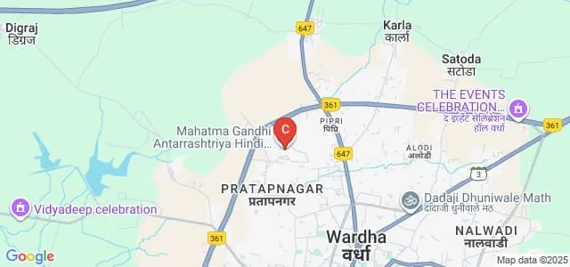 Directorate of Distance Education, Mahatma Gandhi Antarrashtriya Hindi Vishwavidyalaya, Wardha Map