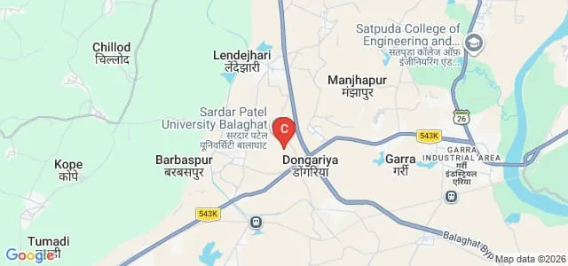 Sardar Patel University, Balaghat Map