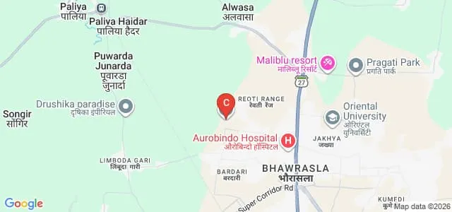 Renaissance University, Indore Map