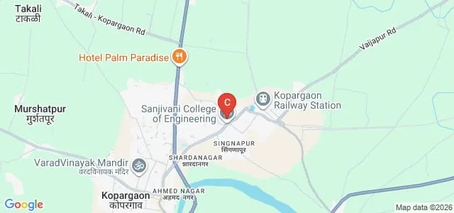 Sanjivani University, Kopargaon Map