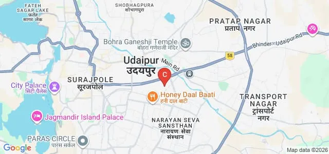 Bhupal Nobles' University, Udaipur Map