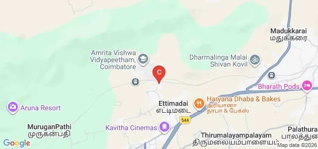 Amrita Vishwa Vidyapeetham, Coimbatore Map