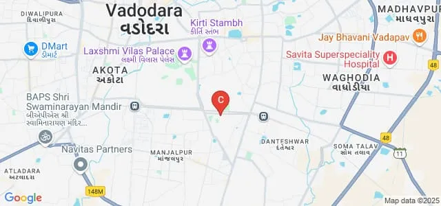 Gati Shakti Vishwavidyalaya, Vadodara Map