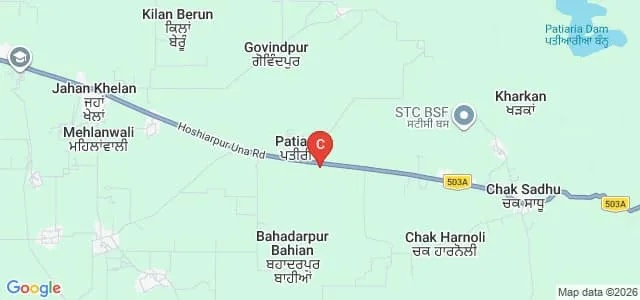 Guru Ravidas Ayurved University, Hoshiarpur Map