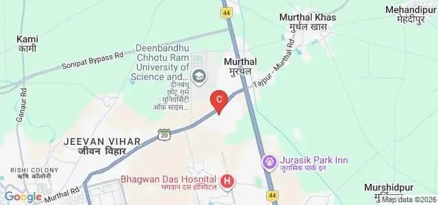 Deen Bandhu Chhotu Ram University of Science and Technology, Murthal Map