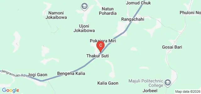 Majuli University of Culture, Majuli Map