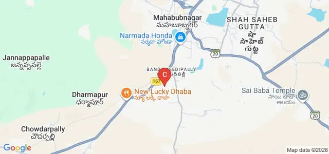 Palamuru University, Mahboobnagar Map