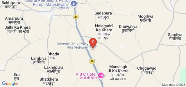 Mewar University, Chittorgarh Map