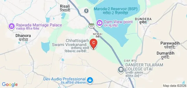 Chhattisgarh Swami Vivekanand Technical University, Bhilai Map