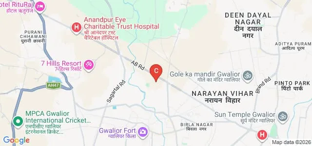 Atal Bihari Vajpayee Indian Institute of Information Technology and Management Gwalior Map
