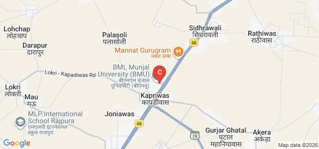 BML Munjal University, Gurgaon Map