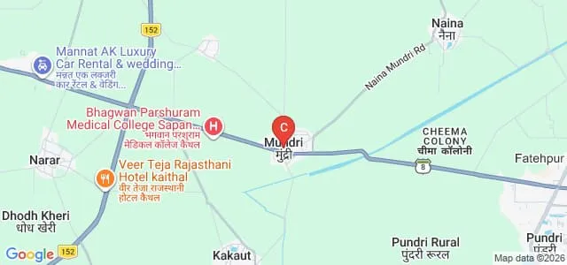 Maharishi Balmiki Sanskrit University, Kaithal Map