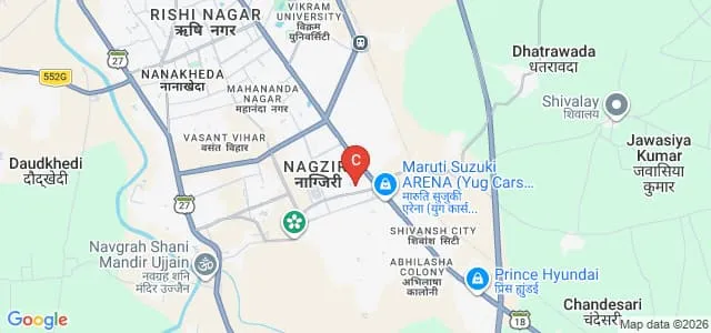 Maharishi Panini Sanskrit Vishwavidyalaya, Ujjain Map
