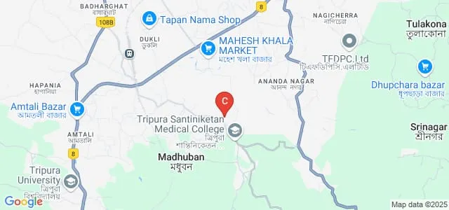 Techno India University, Tripura Map