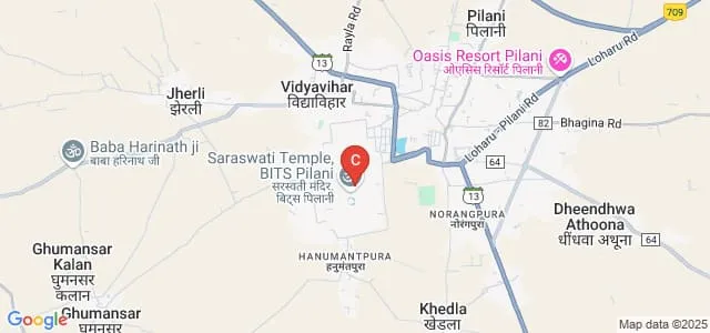 Birla Institute of Technology and Science, Pilani Map