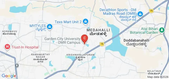 Garden City University, Bangalore Map