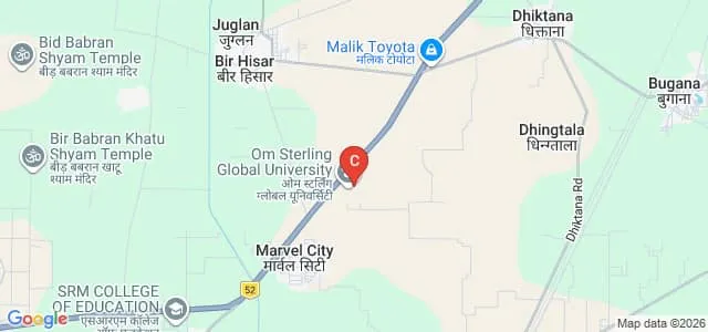 Om Sterling Global University, Hisar Map