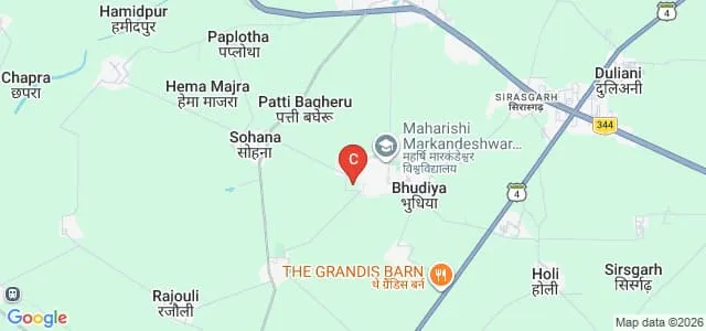 Maharishi Markandeshwar Deemed to be University, Mullana Map