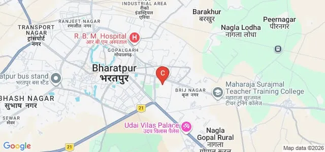 Maharaja Surajmal Brij University, Bharatpur Map