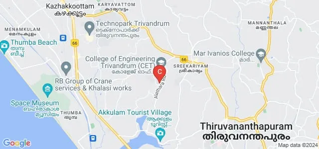 APJ Abdul Kalam Technological University, Thiruvananthapuram Map