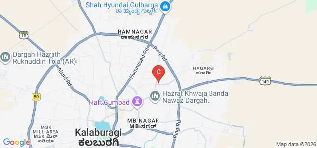 Khaja Bandanawaz University, Kalaburagi Map