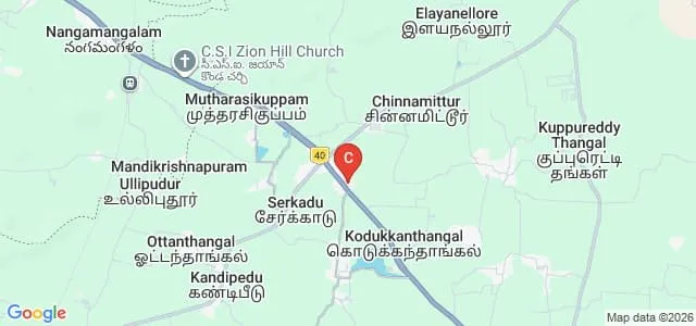 Thiruvalluvar University, Vellore Map