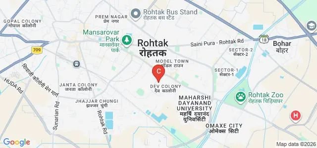 Pandit Bhagwat Dayal Sharma University of Health Sciences, Rohtak Map