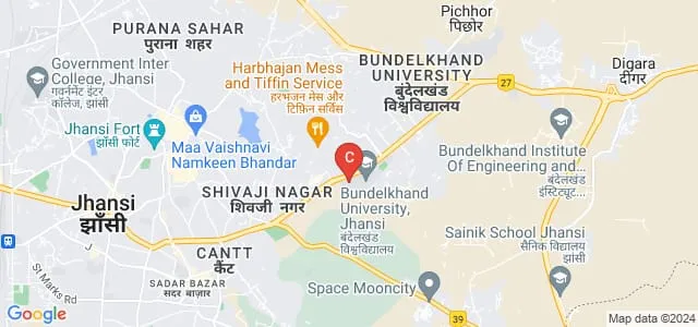 Institute of Economics and Finance, Bundelkhand University, Jhansi Map