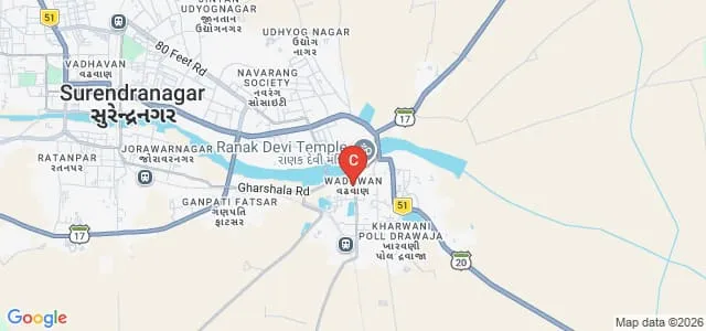 Surendranagar University, Wadhwan Map