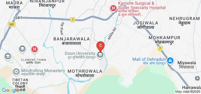 Doon University, Dehradun Map