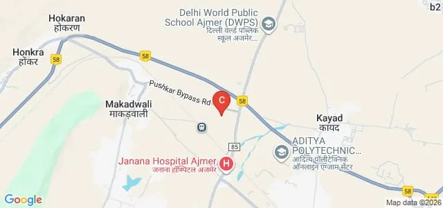 Bhagwant University, Ajmer Map