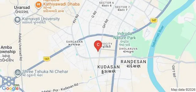Dhirubhai Ambani University, Gandhinagar Map