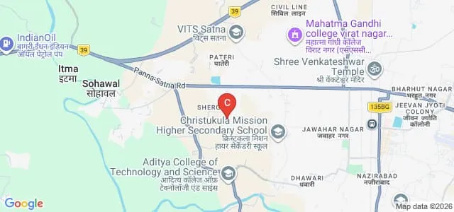 AKS University, Satna Map