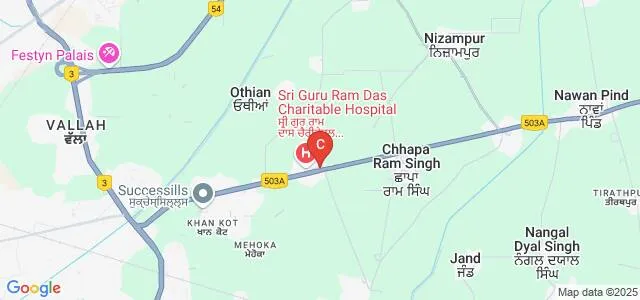 Sri Guru Ram Das University of Health Sciences, Amritsar Map
