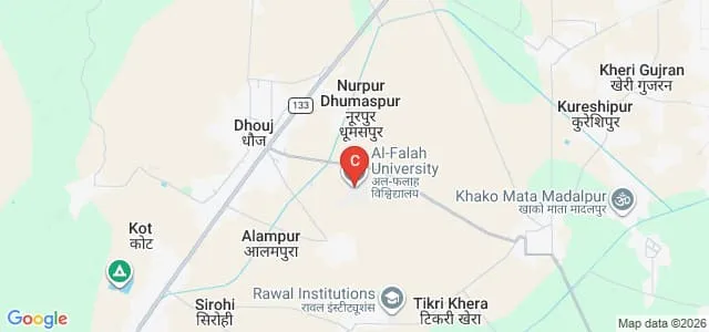 Al Falah University, Faridabad Map