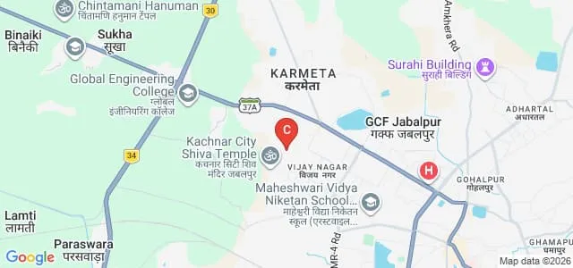 Maharishi Mahesh Yogi Vedic Vishwavidyalaya, Jabalpur Map