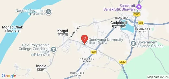 Gondwana University, Gadchiroli Map