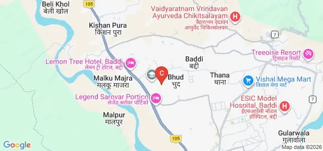 Baddi University of Emerging Sciences and Technology, Baddi Map