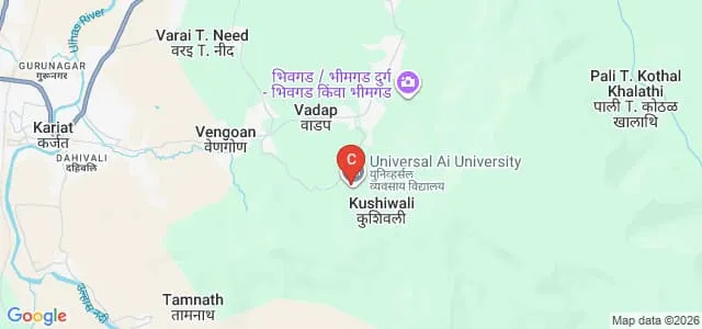 Universal Ai University, Karjat Map