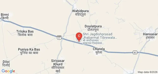Shri Jagdishprasad Jhabarmal Tibrewala University, Jhunjhunu Map