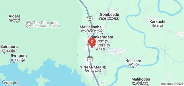 Kuvempu University, Shankaraghatta Map