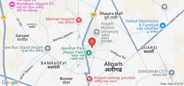 Aligarh Muslim University, Aligarh Map