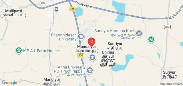 Bharathidasan University, Tiruchirappalli Map