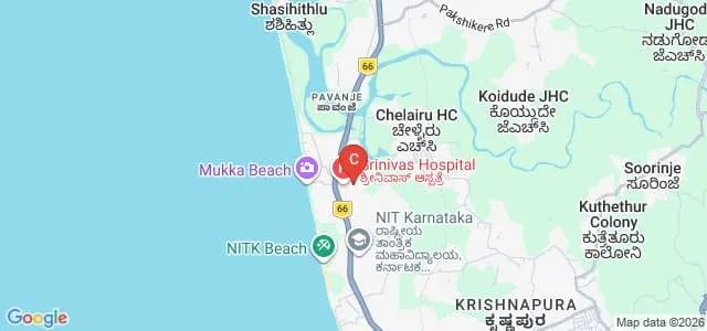 Srinivas University, Mangalore Map