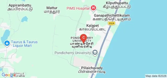 Pondicherry University, Puducherry Map