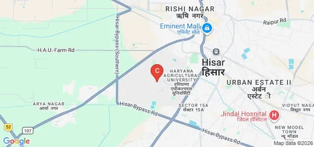 Chaudhary Charan Singh Haryana Agricultural University, Hisar Map