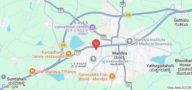 Mandya University, Mandya Map